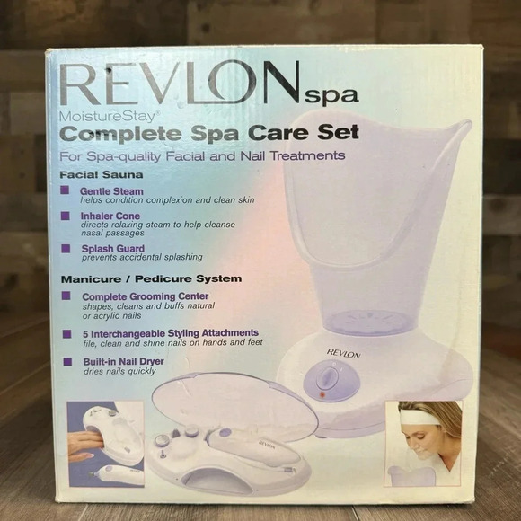 Revlon Spa MoistureStay Complete Spa Care Set • New in Box • Facial Sauna • Mani - Picture 1 of 5